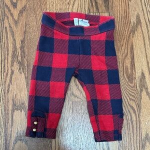 Janie and Jack Navy & Red Plaid Pants 6–12M